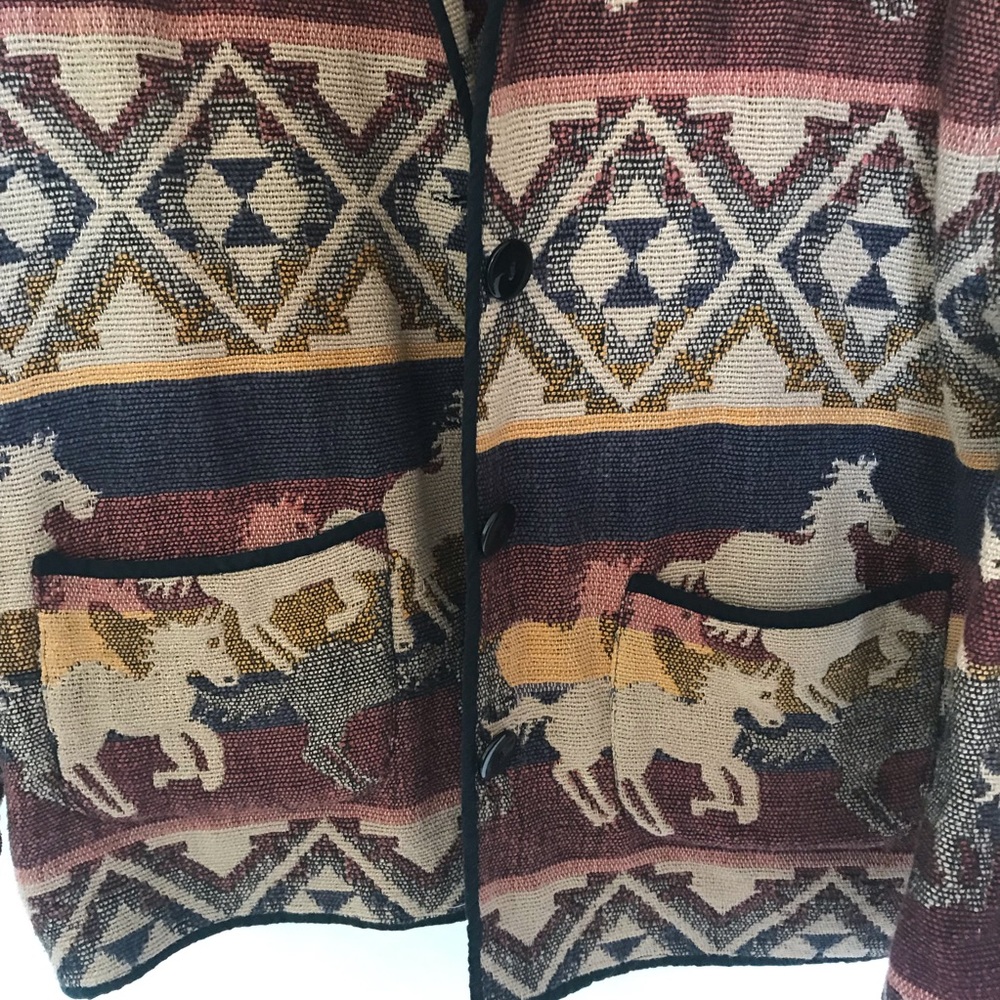 Vintage Jane Ashley Southwestern Tapestry Jacket - Picture 3 of 4